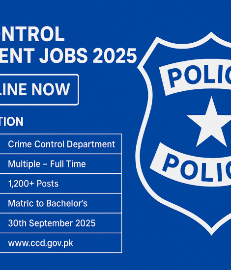 Crime Control Department Jobs 2025