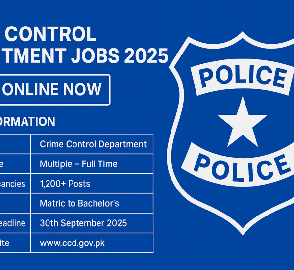 Crime Control Department Jobs 2025
